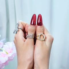 Gleaming Crimson-Long Oval [Be Real Not Perfect]