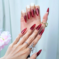 Gleaming Crimson-Long Oval [Be Real Not Perfect]