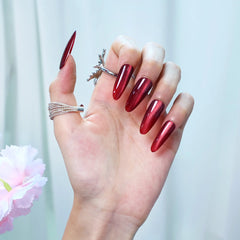 Gleaming Crimson-Long Oval [Be Real Not Perfect]