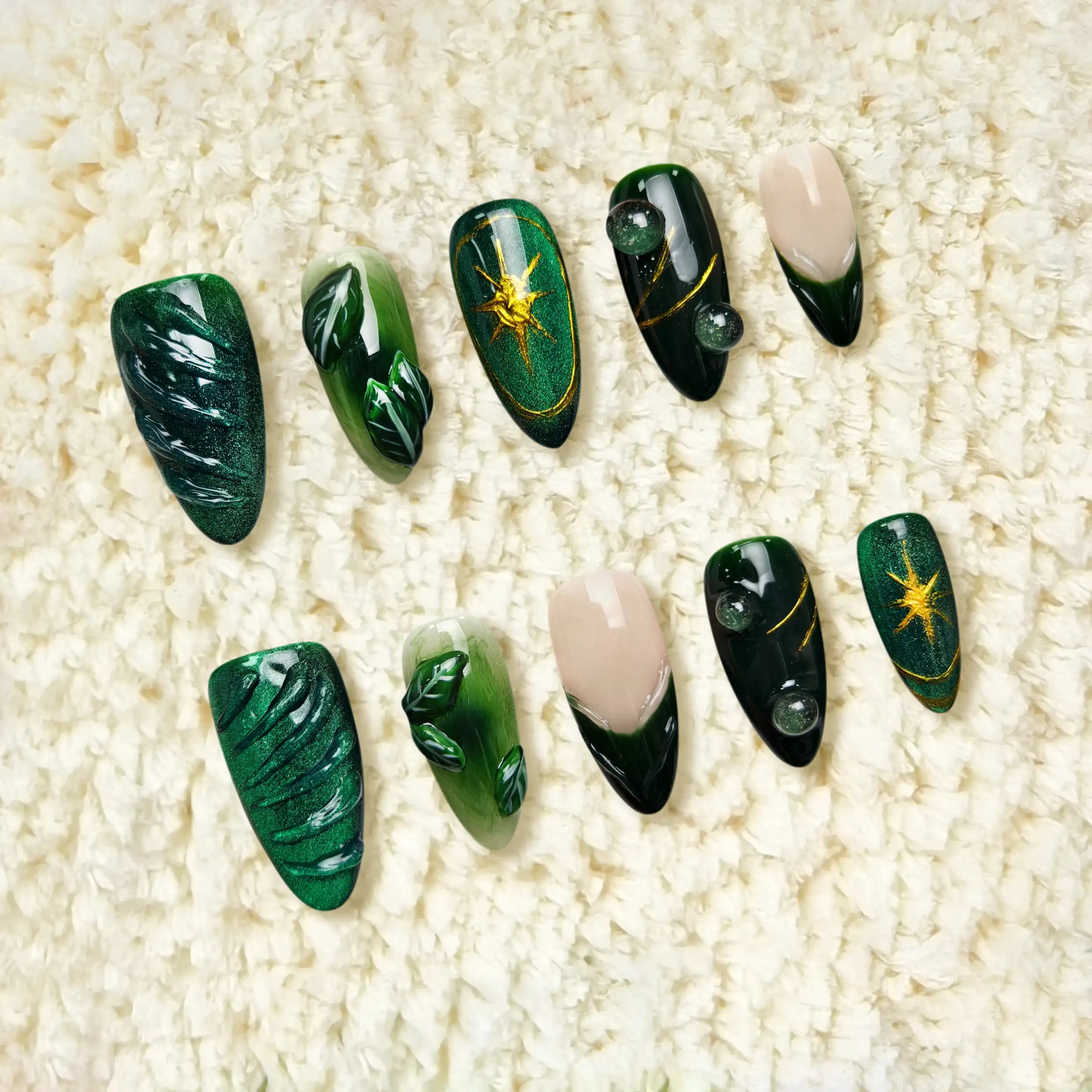 Emerald Wave-Medium Almond