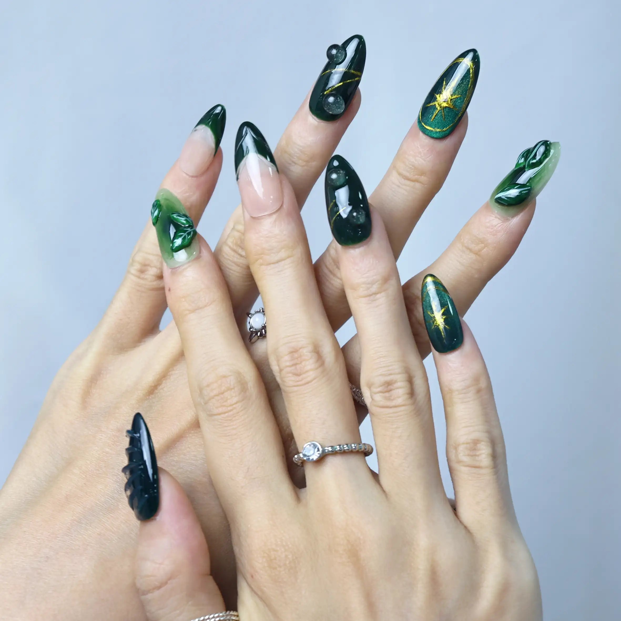 Emerald Wave-Medium Almond