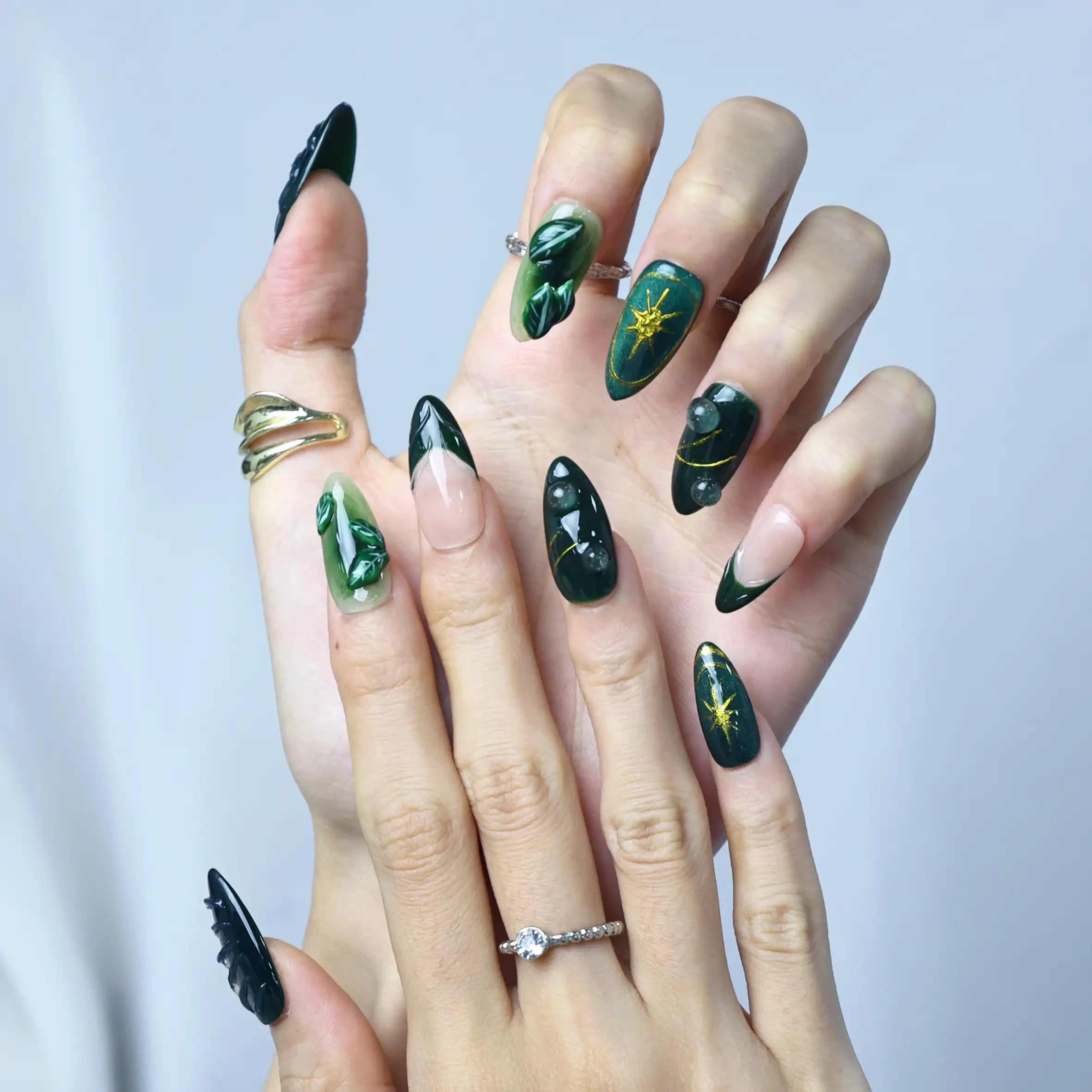 Emerald Wave-Medium Almond