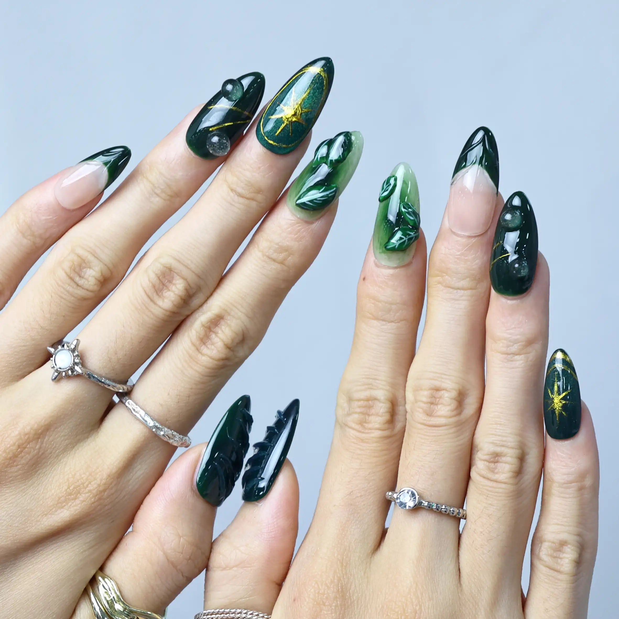 Emerald Wave-Medium Almond
