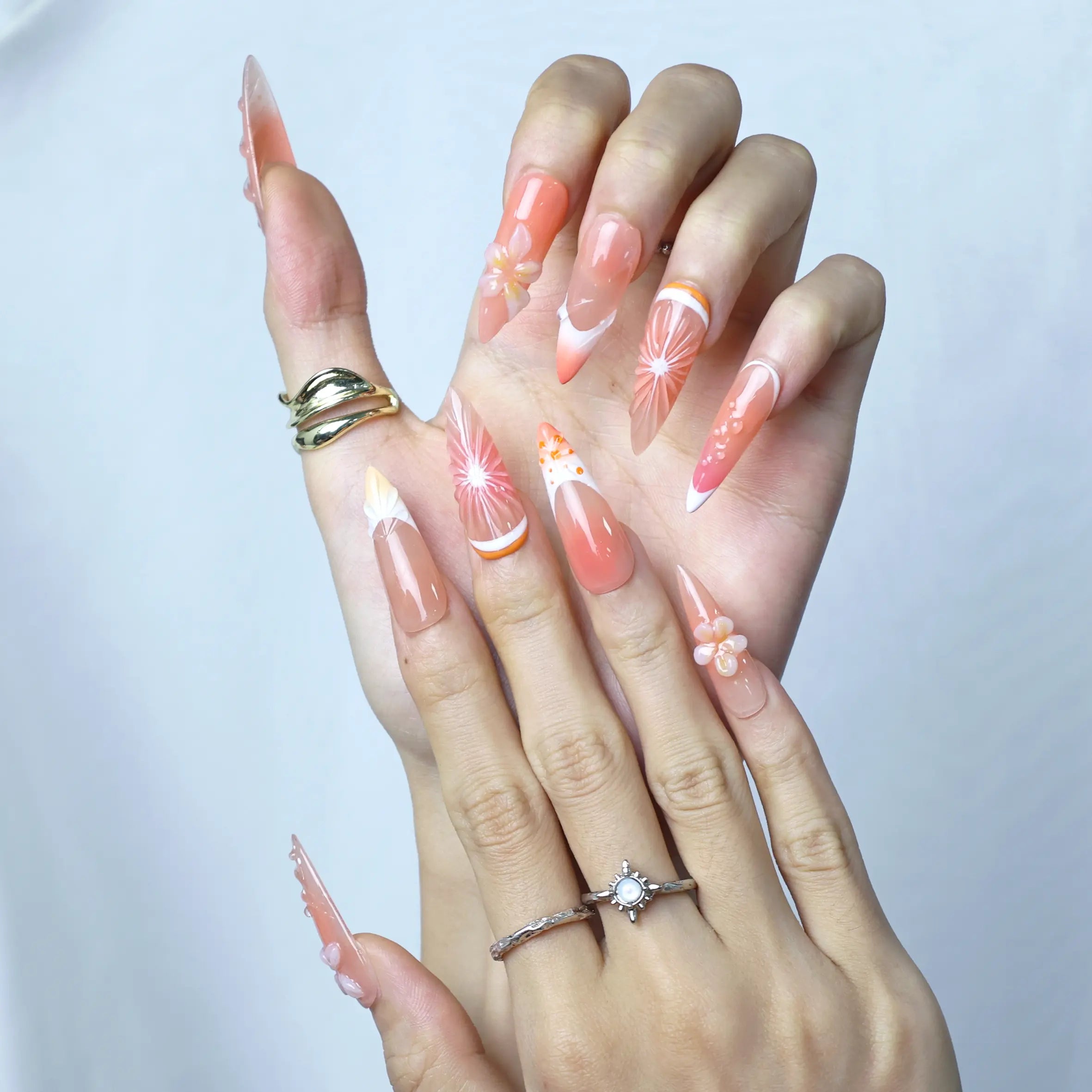Tropic Bloom-Long Stiletto