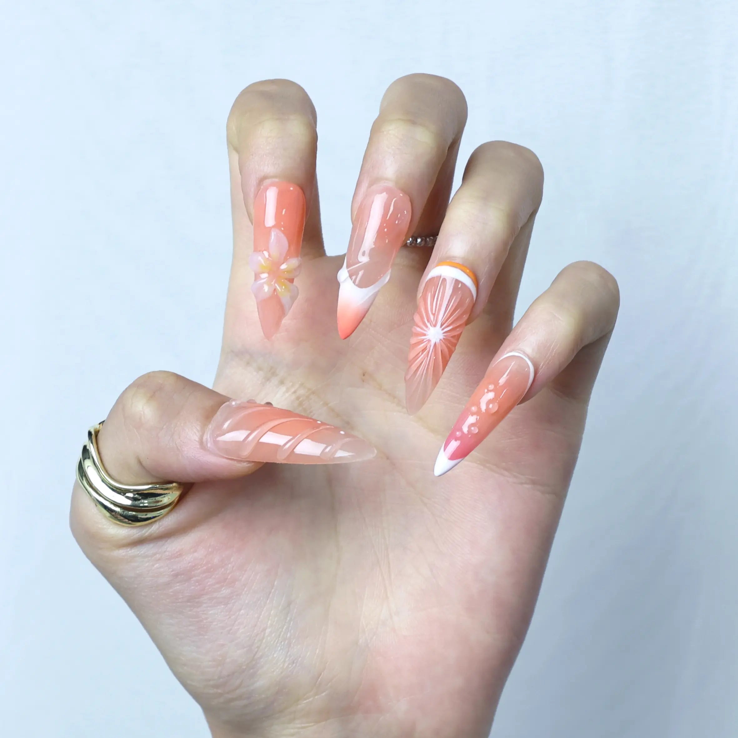 Tropic Bloom-Long Stiletto