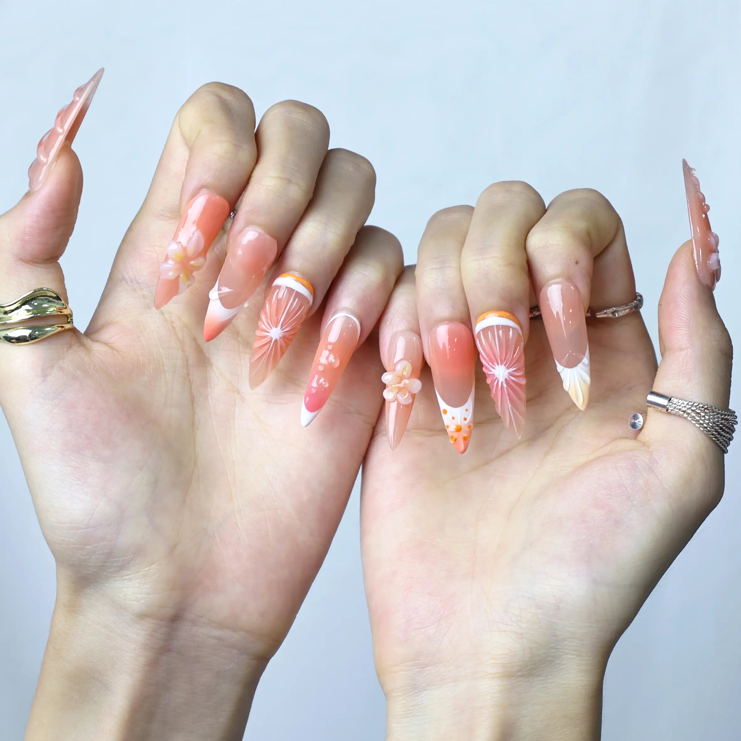 Tropic Bloom-Long Stiletto