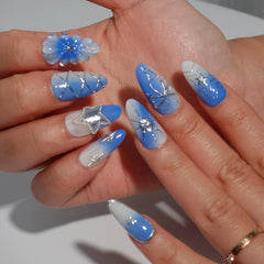 Frozen Petals-Medium Almond