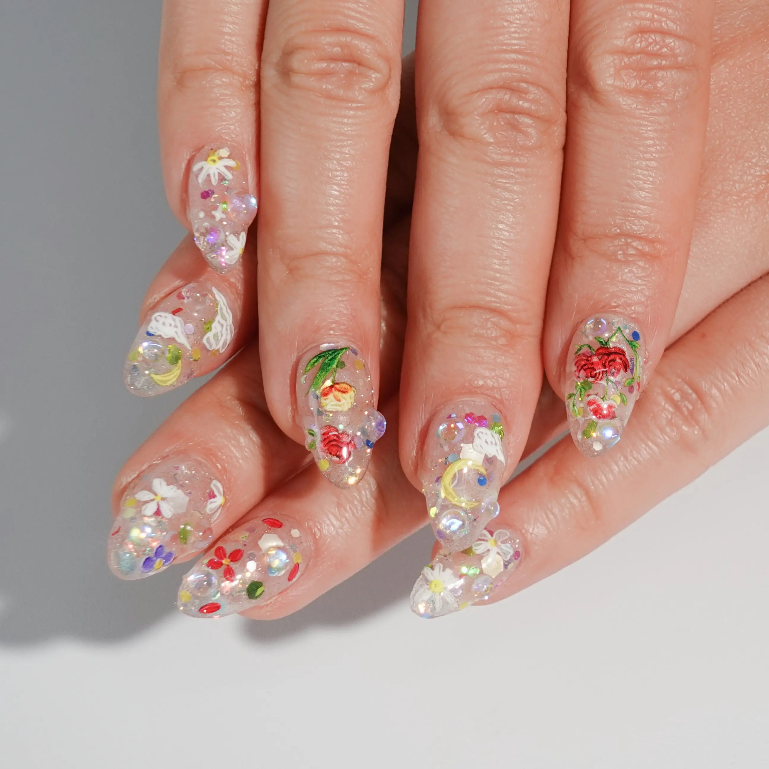 Glitter Garden-Medium Almond