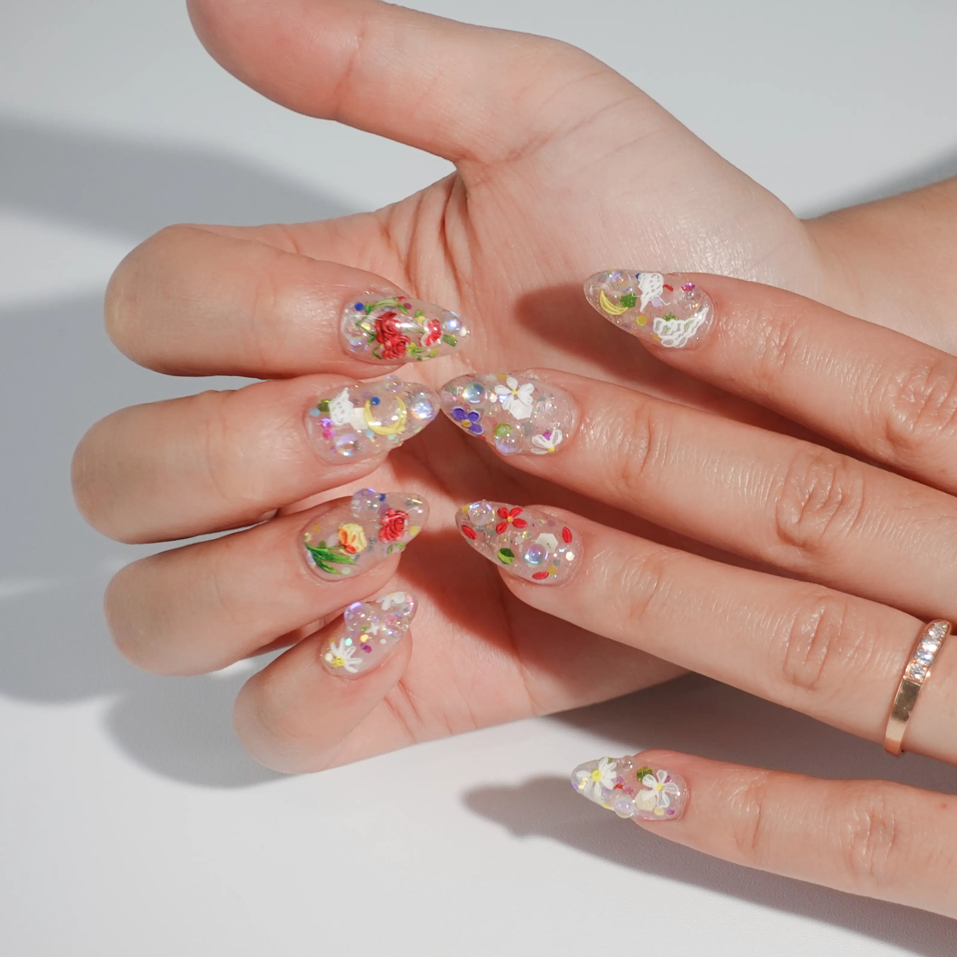 Glitter Garden-Medium Almond
