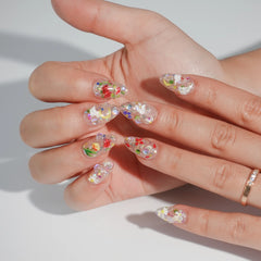 Glitter Garden-Medium Almond