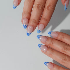 Blue Daisy-Medium Almond