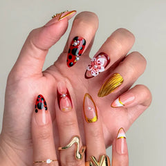Crimson Gilded-Medium Almond