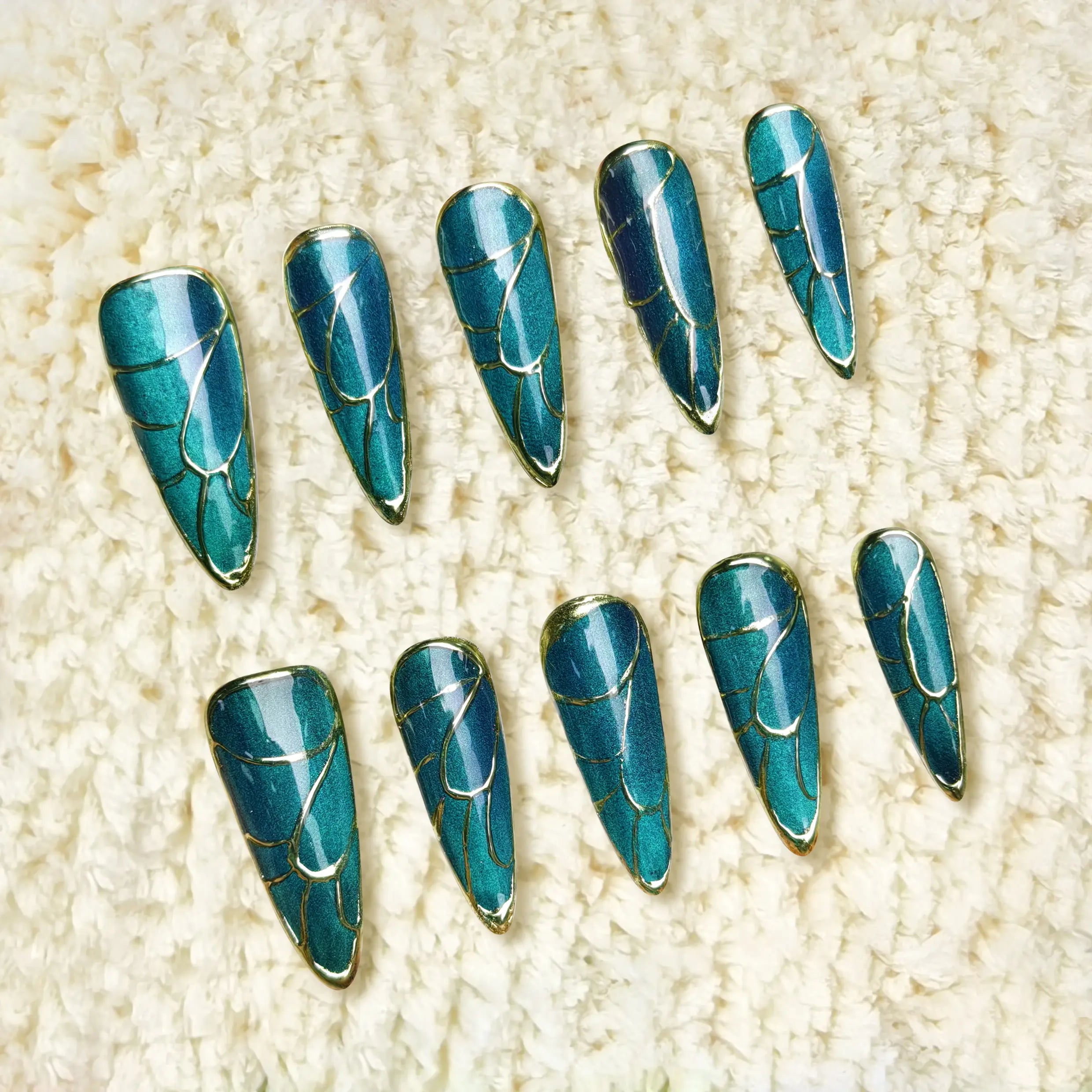 Emerald Veil-Long Stiletto [Don't Let Anyone Dull Your Sparkle]