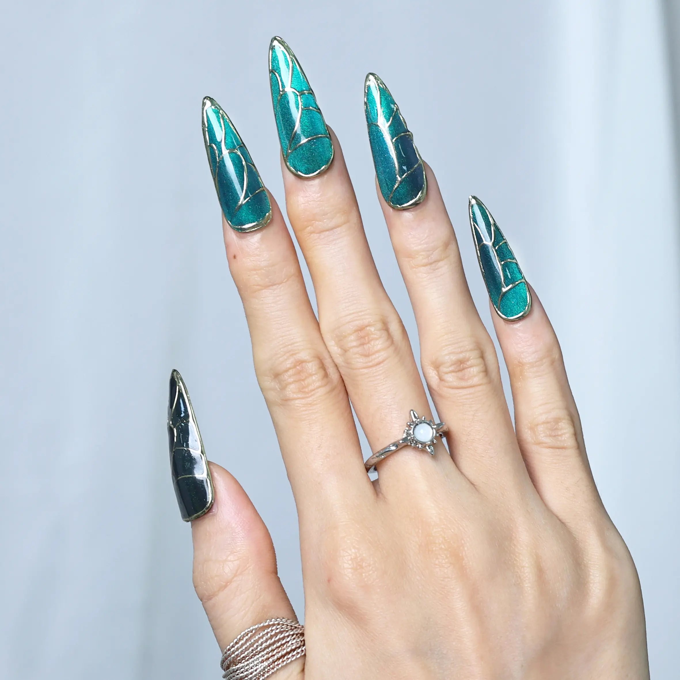 Emerald Veil-Long Stiletto [Don't Let Anyone Dull Your Sparkle]