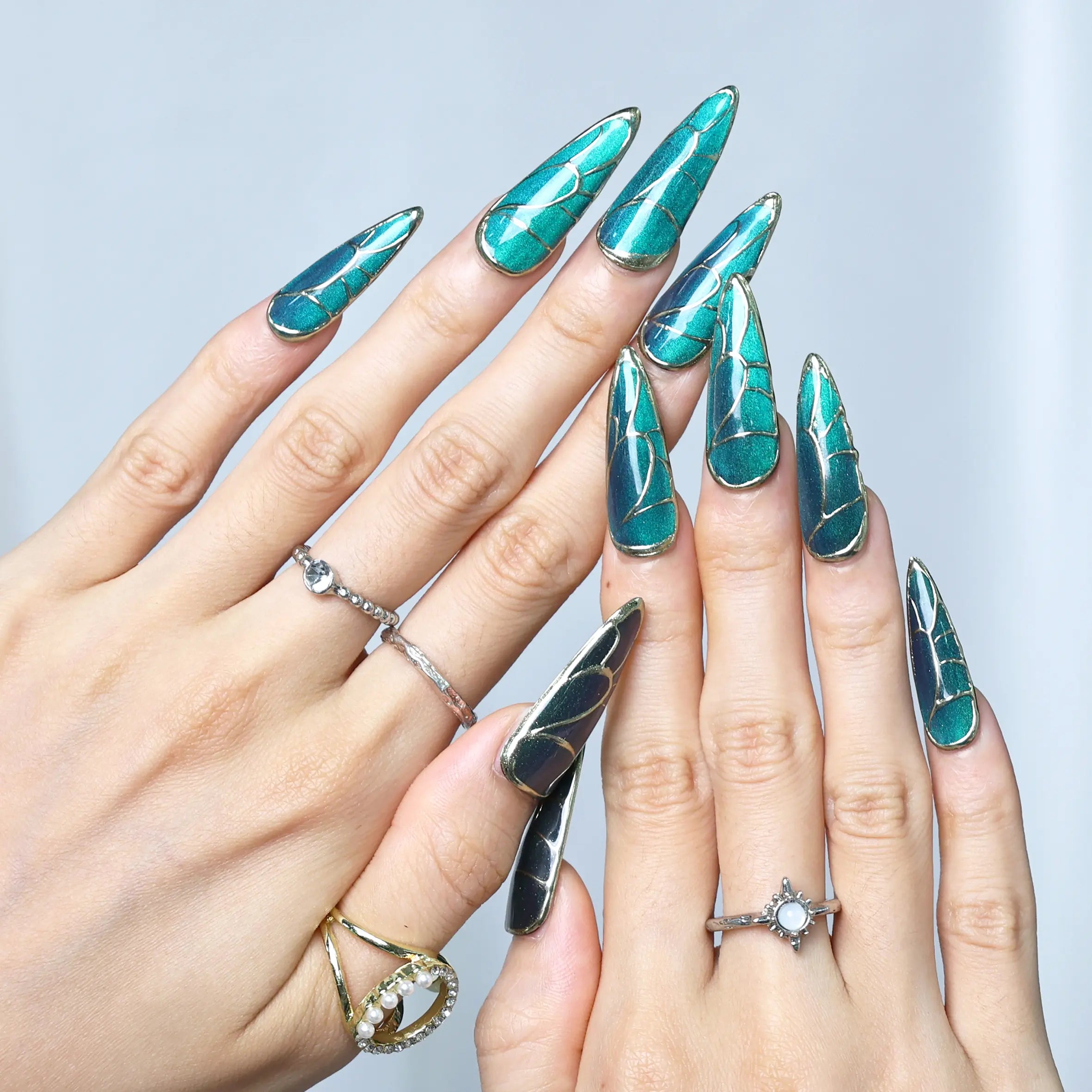 Emerald Veil-Long Stiletto [Don't Let Anyone Dull Your Sparkle]