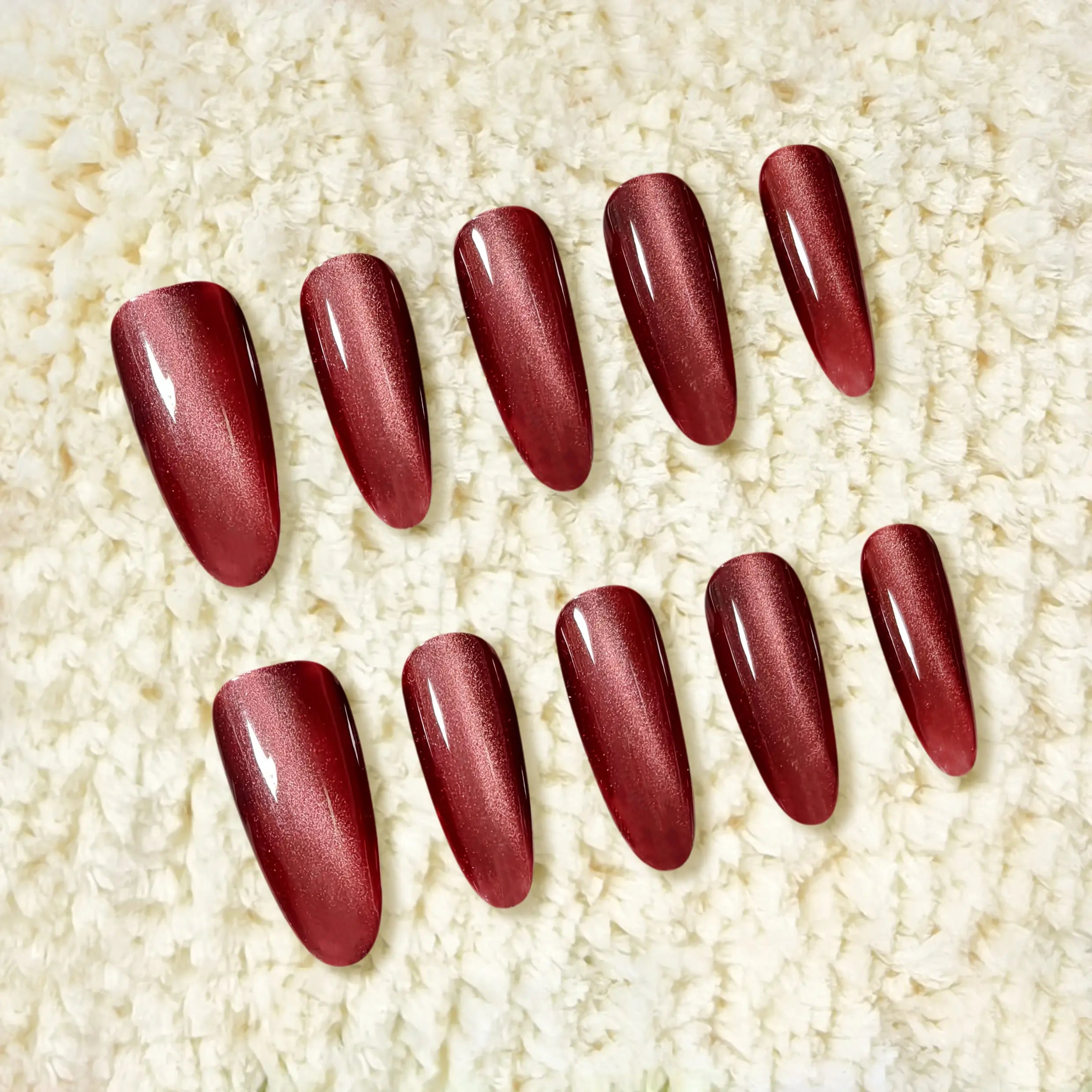 Gleaming Crimson-Long Oval [Be Real Not Perfect]
